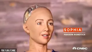 Female Humanoid Robot - Sophia At Jimmy Kimmel Live