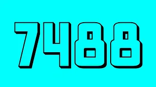 Numbers 1 to 10000 with Cyan Background