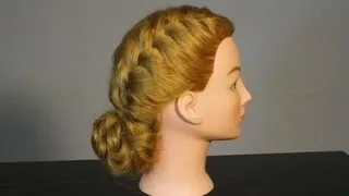 Плетение французской косы. How to French Braid. Hairstyle for medium hair