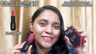 Trying the viral lipstick💓 *NEW* Staze 9 to 9 Love Triangle 3 in 1 lipstick | Aditi Athavale.