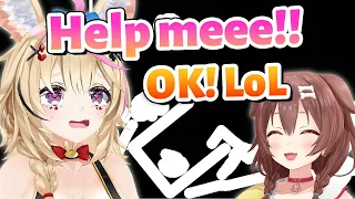 Polka asks Korone for help as she couldn't solve the puzzle【Q Remastered/Hololive Clip/EngSub】