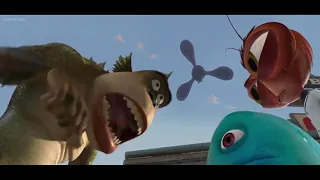 Monsters vs Aliens - infiltrating the alien ship + plane shot down