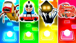 Bus Eater vs Thomas The Train EXE vs Spider House Head vs Lightning McQueen | Tiles Hop EDM Rush