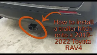 NO Cuts! No Welding! How to install a Trailer hitch | TOW Bar | 2019-2022 Toyota RAV4