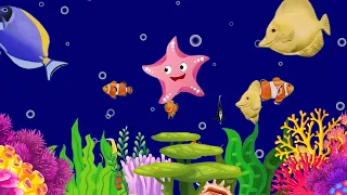 Baby Lullaby 💤 Fish and Calming Undersea Animation 🐬🐢🐟Baby Lullaby 🐢🦀 Sleep Music 💤Lullaby sleeping