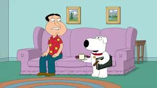 Quagmire asks Brian to pretend to be his dog