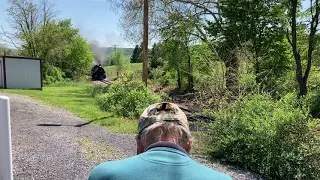 East Broad Top Railroad #16 Surprises Patrons at The Little Ice Creamer on 14 May 2023