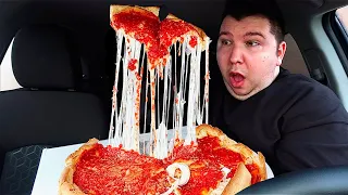 4,992 Calorie Feast • Deep Stuffed Chicago Pizza • MUKBANG