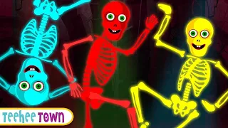 Midnight Magic - Five Skeletons Part 4 - Old MacDonald's Farm + Spooky Skeletons Songs | Teehee Town