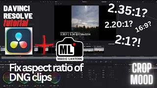 Magic Lantern Crop Mood "Fix aspect ratio of DNG clips" | Davinci Resolve Tutorial | Canon EOS-M