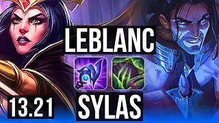 LEBLANC vs SYLAS (MID) | 8/0/5, 1.4M mastery, 700+ games, Legendary | KR Diamond | 13.21