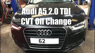 VW Audi A5 2.0 TDI CVT Gearbox Oil Change - Without Special Tools - How To DIY A3 A4 A6 Passat Golf