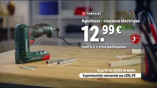 Lidl Agrafeuse - cloueuse électrique Parkside (19/03) Pub 30s