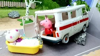 Cartoons with toys Peppa Pig - When the teacher got sick! New toy videos for children 2019