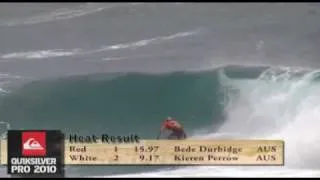 Quiksilver Pro 2010 - Round 4 - Heat 7-8 - Durbidge vs Perrow - Kelly Slater vs Jordy Smith