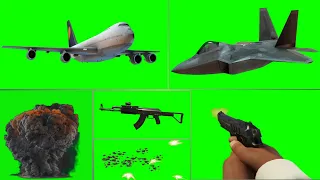 Aeroplane video Green screen|cartoon videos green screen|weapons and gun videos green screen