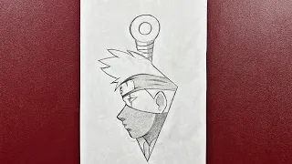 Easy to draw | How to draw Kakashi Hatake step-by-step | Easy anime drawing