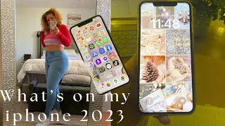 📱WHAT'S ON MY IPHONE 2023 | aesthetic, organized & Pinterest inspired wallpaper