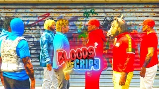 GTA 5 BLOODS VS CRIPS GANG WAR "TURF WAR"