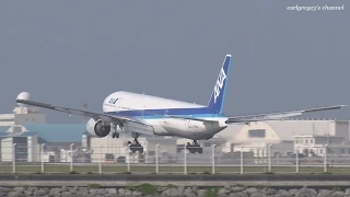 那覇空港 All Nippon Airways (ANA) Boeing 777-300 JA757A 着陸 2014.3.30