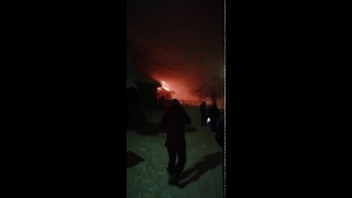Пожар на улице Бакинской. Ульяновск