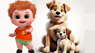 Little Puppy Song with kids| Puppy Play Date + Bingo Song+MORE Blue Fish Nursery Rhymes & Kids Songs