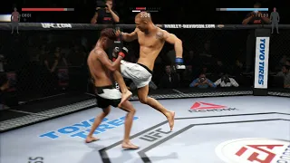 Dooho Choi 최두호 vs.  Jose Aldo crazy leg kick   ( EA sports UFC 2  ) TKO Technical knockout