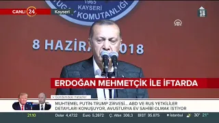 Cumhurbaşkanı Erdoğan, Mehmetçiklerle iftar programında buluştu