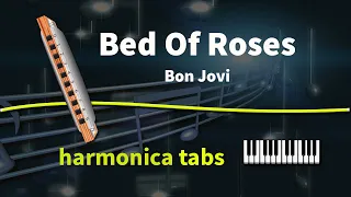 Bed Of Roses - harmonica and piano / tabs and backing track