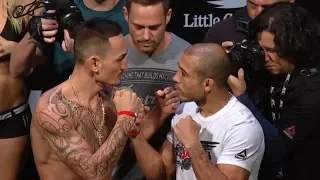 [FULL] UFC 218 official weigh-in with Max Holloway vs. Jose Aldo II | ESPN