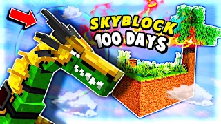 We Survived 100 Days In Skyblock With Dragons