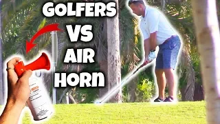 GOLF COURSE AIR HORN PRANKS IN GHILLIE SUITS!! (G0ne Wr0ng!!) | JOOGSQUAD PPJT