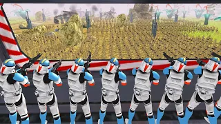 Clone Fortress Walls vs 3,500 DROID ARMY! - Men of War: Star Wars Mod Battle Simulator