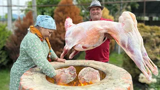 INCREDIBLE DELICIOUS JUICY 15 KG LAMB INTERESTINGLY COOKED IN THE TANDOOR