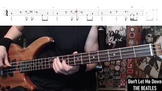 Don't Let Me Down by The Beatles - Bass Cover with Tabs Play-Along