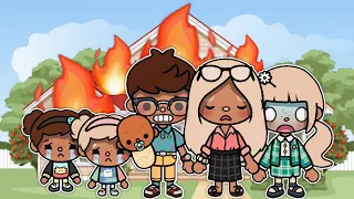 Our House Burnt Down 🔥🏡😭 | *with voice* | Toca Boca Life World Sad Roleplay