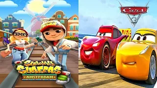 Subway Surfers Barcelona Run VS Cars 3 Lightning League Gameplay