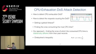 USENIX Security '18 - Rampart: Protecting Web Applications from CPU-Exhaustion Denial-of-Service...