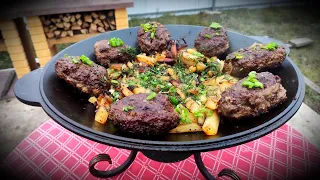 ЖАРИМ МЯСО 🥩 ДИКОГО КАБАНА. Блюда из ДИЧИ. ENG SUB