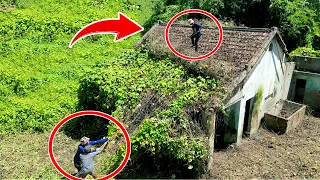 Best Abandoned House Cleaning Transformation | Cut overgrown grass, clean house, Amazing results