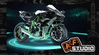 Обзор на Kawasaki Ninja H2R | Tamiya | 1:12