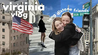 VLOG 🤍 my first time in America, Virginia & surprising long distance bestie | Sissel