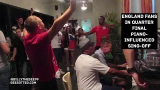 ENGLAND FANS in Sweden Quarter-Final Piano Sing-Off (World Cup)