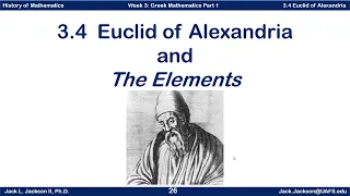 Math History 3.4 Euclid and the Elements