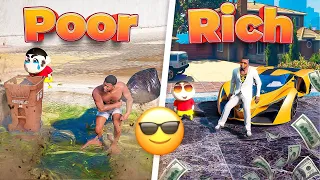 GTA 5: Shin Chan & Franklin Poor Life to Rich Life Shin Chan Earns 10000000000$ and Super Cars