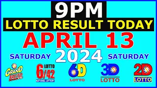 9pm Lotto Result Today April 13 2024 (Saturday)