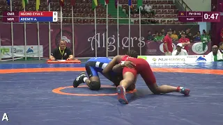 Qual. FW - 58 kg: A. ADENIYI (NGR) df. E. NGONO EYIA (CMR) by TF, 10-0