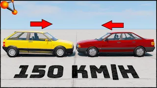 SEAT IBIZA vs AUDI 80! 150 Km/H CRASH TEST! - BeamNg Drive