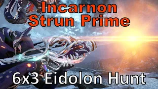 Incarnon Strun Prime 6x3 (Warframe, 18 Eidolons in 1 Night Cycle, Unairu Wisp DPS Volt POV, Duviri)