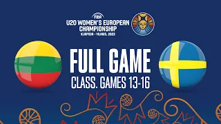 Lithuania v Sweden | Full Basketball Game | FIBA U20 Women's European Championship 2023